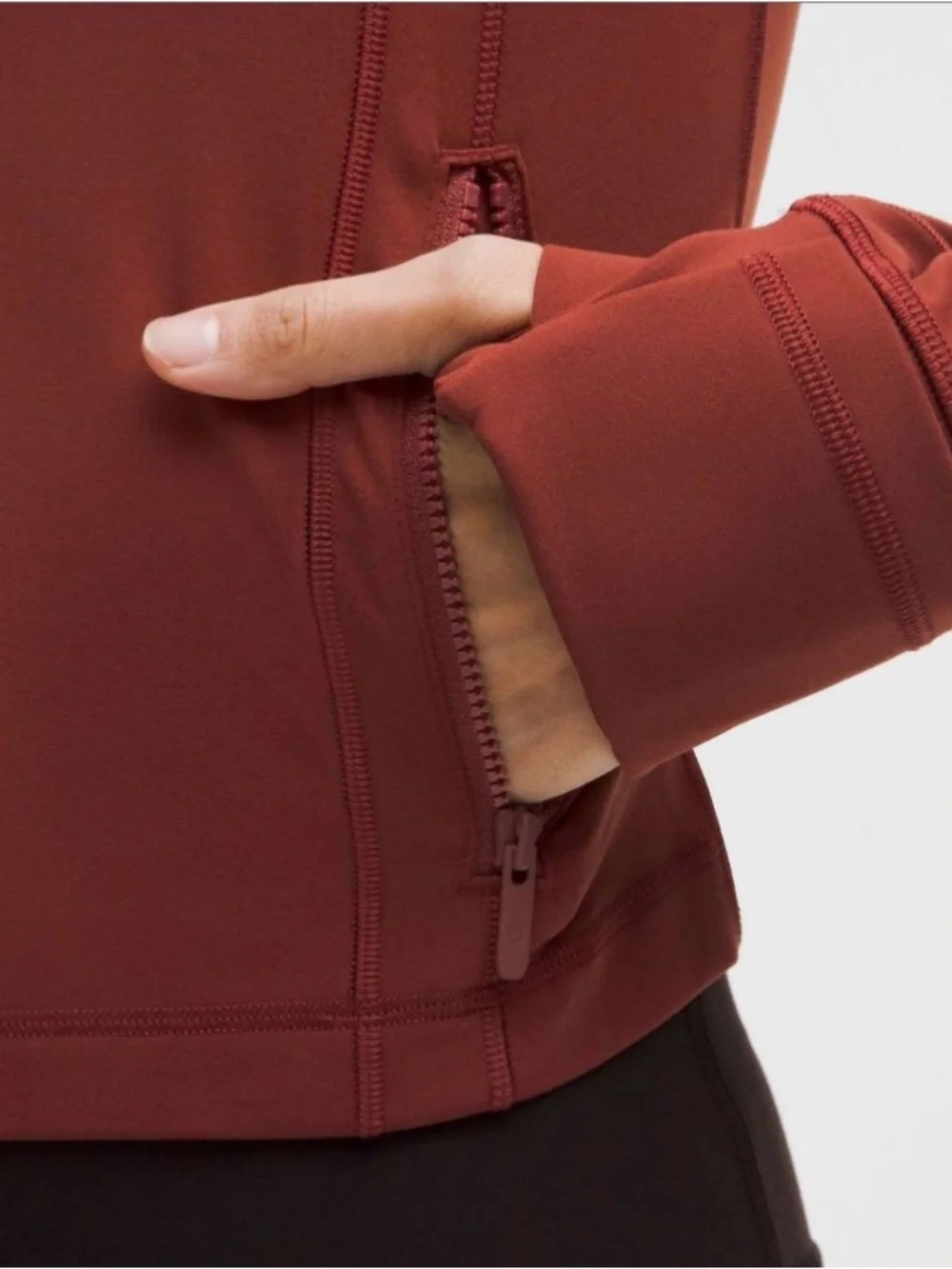 Lululemon Define Cropped Jacket Nulu color ROCKWOOD size 12